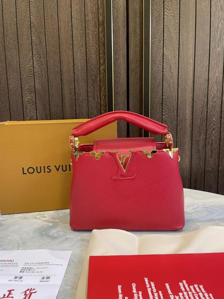 Louis  vuitton small Capucines BB with duty free bill and magnet box 517
