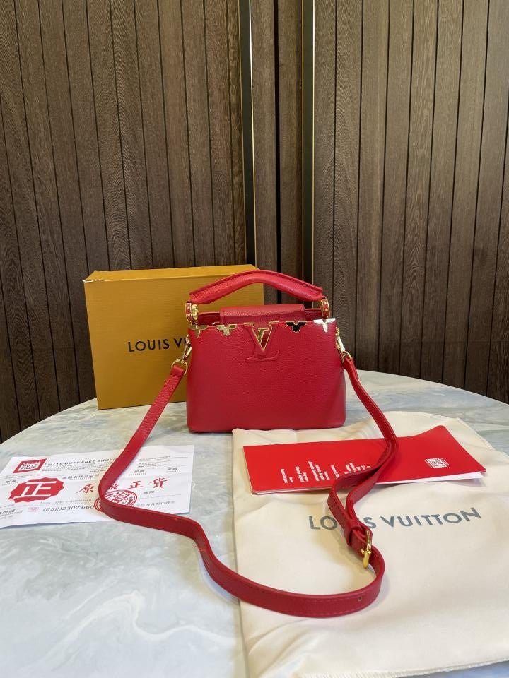 Louis  vuitton small Capucines BB with duty free bill and magnet box 517