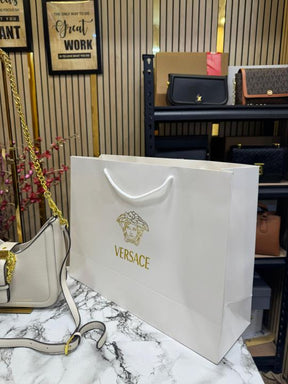 Versace Jeans Couture Logo Plaque Shoulder Bag (White)