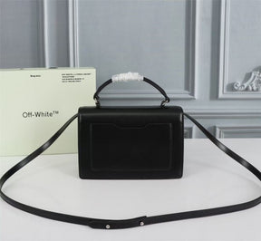 Off White Leather Hand Held Black Graffity Jitney 1.4 Shoulder Bag (8853 Black Graffity)