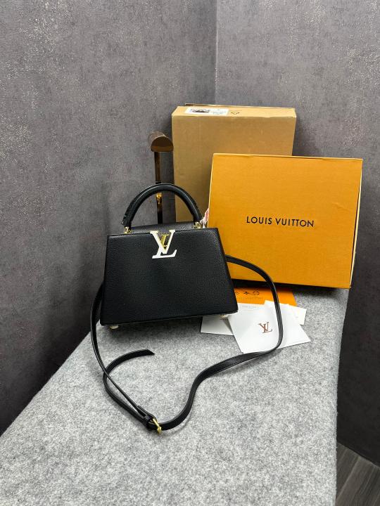 Louis  Vuitton  Capucines  Medium  Black  OG  Double  Box  With  Dust  Bag  968157 8