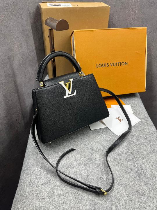 Louis  Vuitton  Capucines  Medium  Black  OG  Double  Box  With  Dust  Bag  968157 8