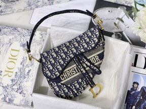 Dior  saddle  blue  with  og  box(8088 blue)
