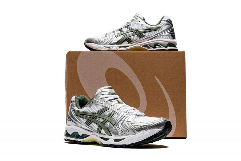 Asic s gel kayano 14 white pure silver slate grey sage