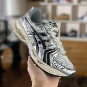 Asic.s gel kayano 14 x jjjjound metallic silver black