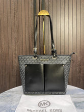 Michael  kors Jet Set Medium Logo leather Pocket Tote Bag 268