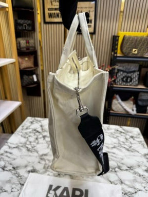 Karl Lagerfeld K Essential Square Tote Bag (White)