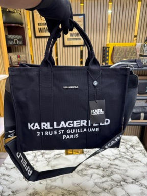 Karl Lagerfeld K Essential Square Tote Bag (Black)