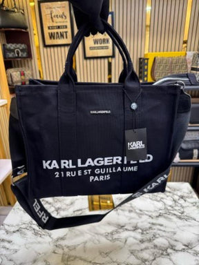 Karl Lagerfeld K Essential Square Tote Bag (Black)