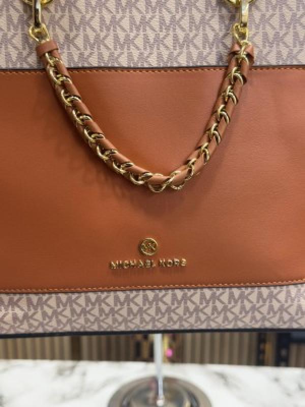 MICHAEL  KORS PRORSUM HANDBAG WITH DUST BAG PREMIUM QUALITY (BIEGE BROWN)