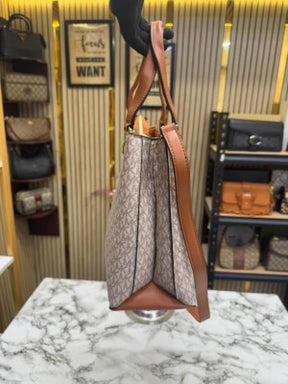 MICHAEL  KORS PRORSUM HANDBAG WITH DUST BAG PREMIUM QUALITY (BIEGE BROWN)