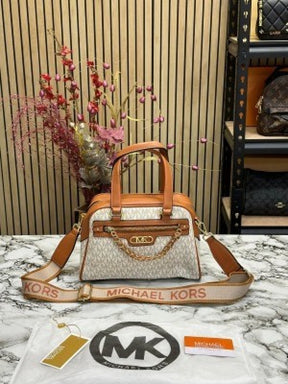 MICHAEL  KORS TRIBAL MINI HAND BAG WITH DUST BAG PREMIUM QUALITY [ BEIGE]