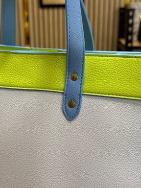 Coach  Field  Tote  Bag  Two  Tone  In  Colorblock  Signature  With  Double  Og  Box  And  DustBag  Including  CarryBag  (Yellow)