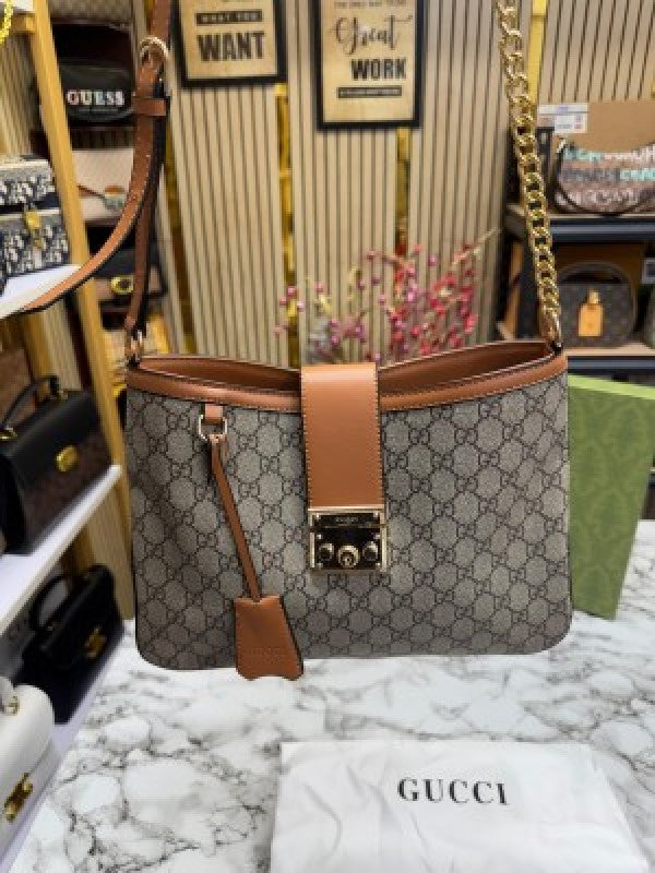 Gucci  GG  Slouchy  Hobo  Shoulder  Bag  With  Box  And  Dust  Bag  (Brown)