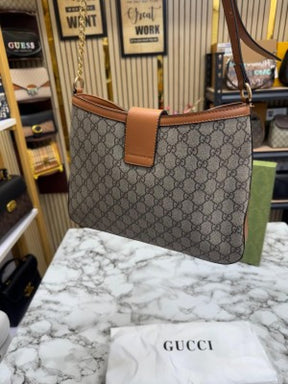 Gucci  GG  Slouchy  Hobo  Shoulder  Bag  With  Box  And  Dust  Bag  (Brown)