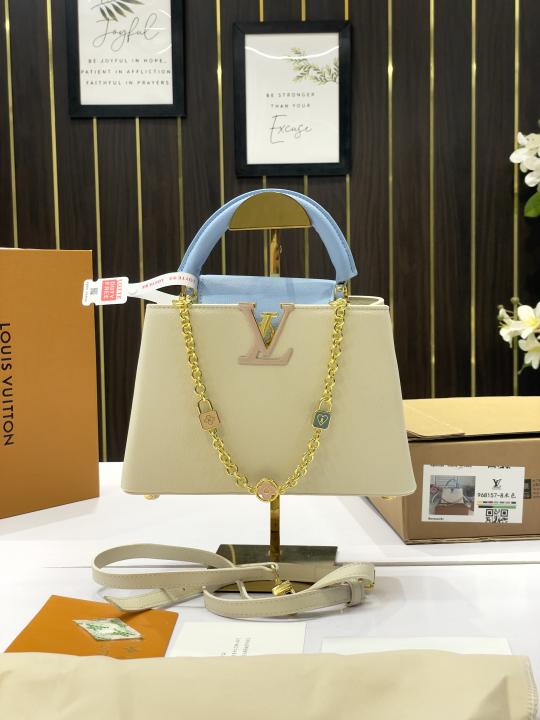 Louis  vuitton  capucines  luxury  bag  with  og  double  box