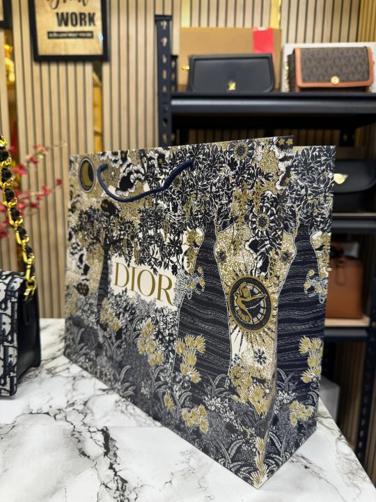 Christian  Dior  Caro  Logo  Shoulder  Bag  With  Box  And  Dust  Bag  Including  Carry  Bag  (Black White)