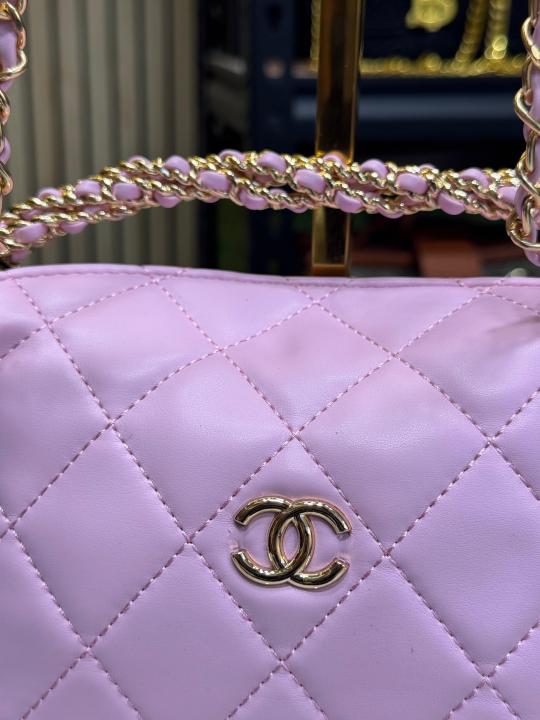 Chanel  Cavior  Quilted  Crossbody  Bag  Gold  Chain  With  Box  And  Dust  Bag  (Pink)