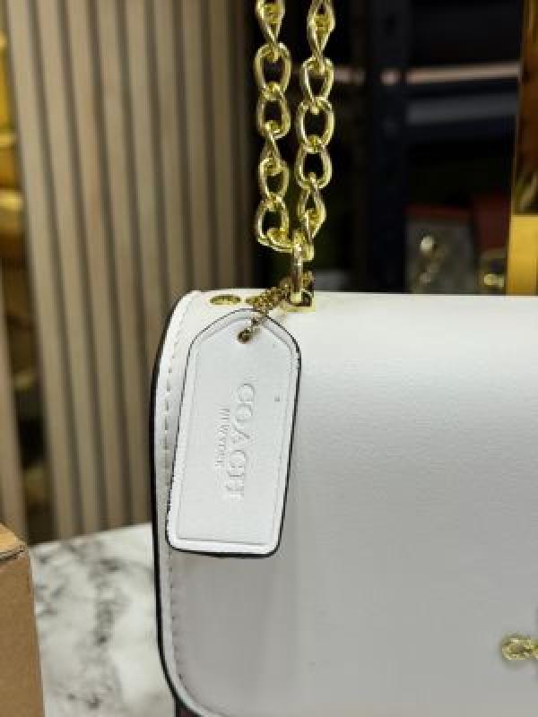 Coac  h Klare Crossbody Bag With Double Og Box And Dust Bag (White)