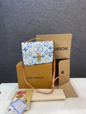 Louis Vuitton By The Pool Pochette Metis with double box (blue)  49