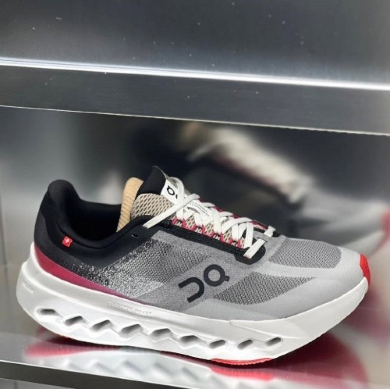 On Cloud Surfer Next White Black red