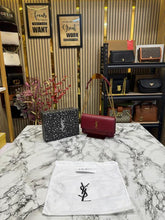 Yves Saint Laurent Ysl Sunset Shoulder Bag With Box And Dust Bag (Wine)