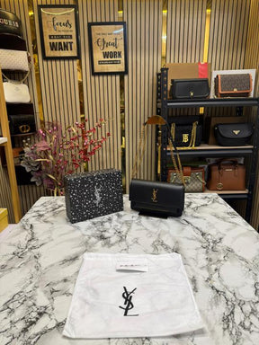 Yves Saint Laurent Ysl Sunset Shoulder Bag With Box And Dust Bag (Black)