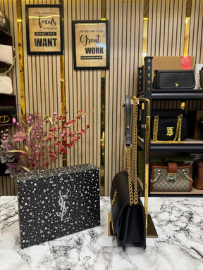 Yves Saint Laurent Ysl Sunset Shoulder Bag With Box And Dust Bag (Black)