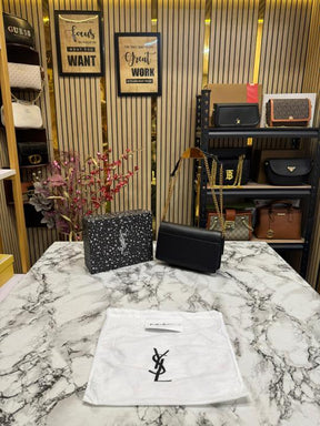 Yves Saint Laurent Ysl Sunset Shoulder Bag With Box And Dust Bag (Black)