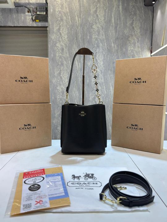 Coach  mollie  signature  bucket  bag  with  extra  long  sling  and  carry  bag  &  OG  box  5421