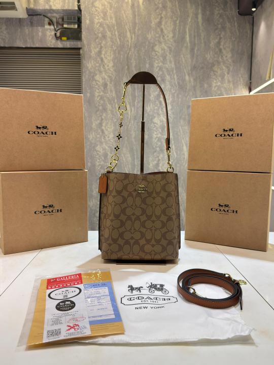 Coach  mollie  signature  bucket  bag  with  extra  long  sling  and  carry  bag  &  OG  box  5422