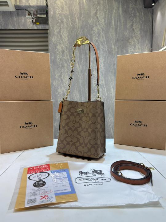 Coach  mollie  signature  bucket  bag  with  extra  long  sling  and  carry  bag  &  OG  box  5422