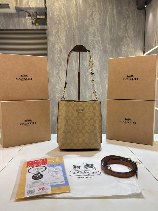 Coach  mollie  signature  bucket  bag  with  extra  long  sling  and  carry  bag  &  OG  box  5423