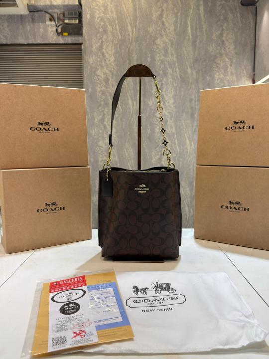 Coach  mollie  signature  bucket  bag  with  extra  long  sling  and  carry  bag  &  OG  box  5420