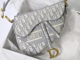 Christian  Dior  Saddle  Grey  Bag  With  Box  Bill  Dust  Bag  &  Sling  Belt  carrybag  554