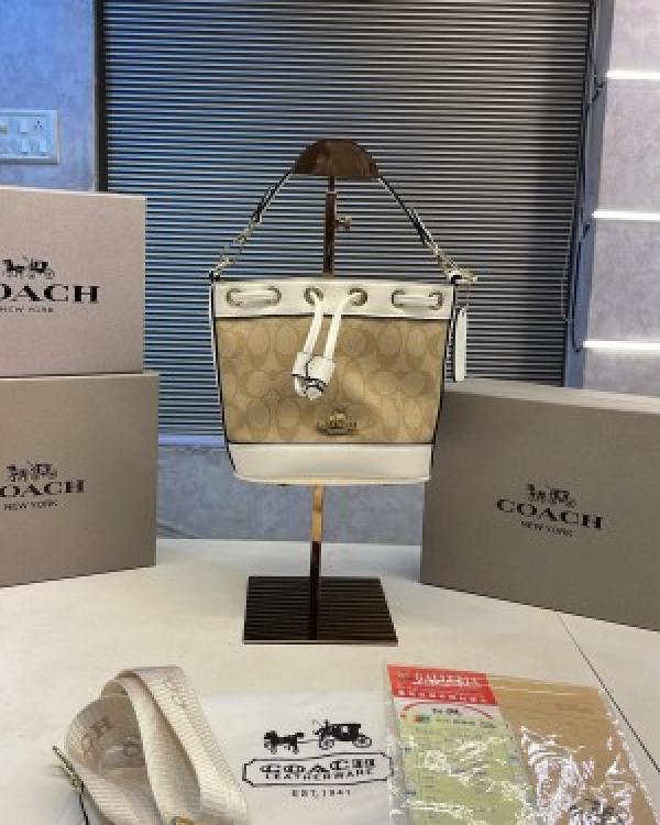 COACH  Mini  Dempsey  Drawstring  Bucket  Bag1435