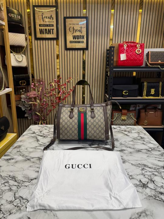 Gucci  GG  Ophidia  Top  Handle  Bag  With  Dust  Bag