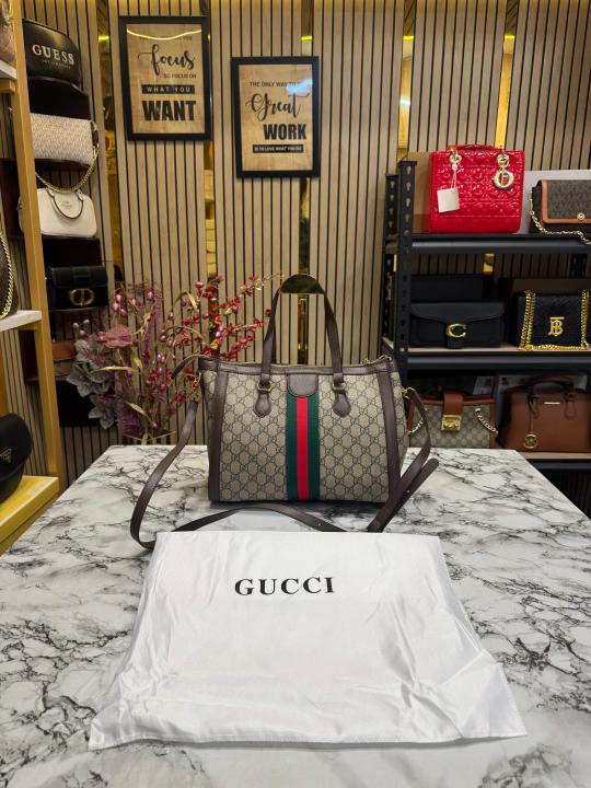 Gucci  GG  Ophidia  Top  Handle  Bag  With  Dust  Bag