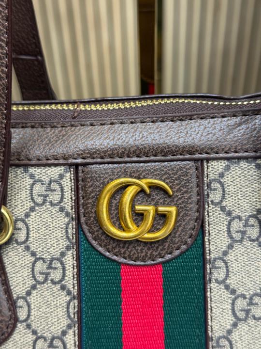 Gucci  GG  Ophidia  Top  Handle  Bag  With  Dust  Bag