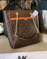 Michael Kors Blaire Large North South Shoulder Chain Tote Bag 1813