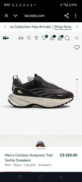 Lacostee Audyssor "Trail Black White" #774