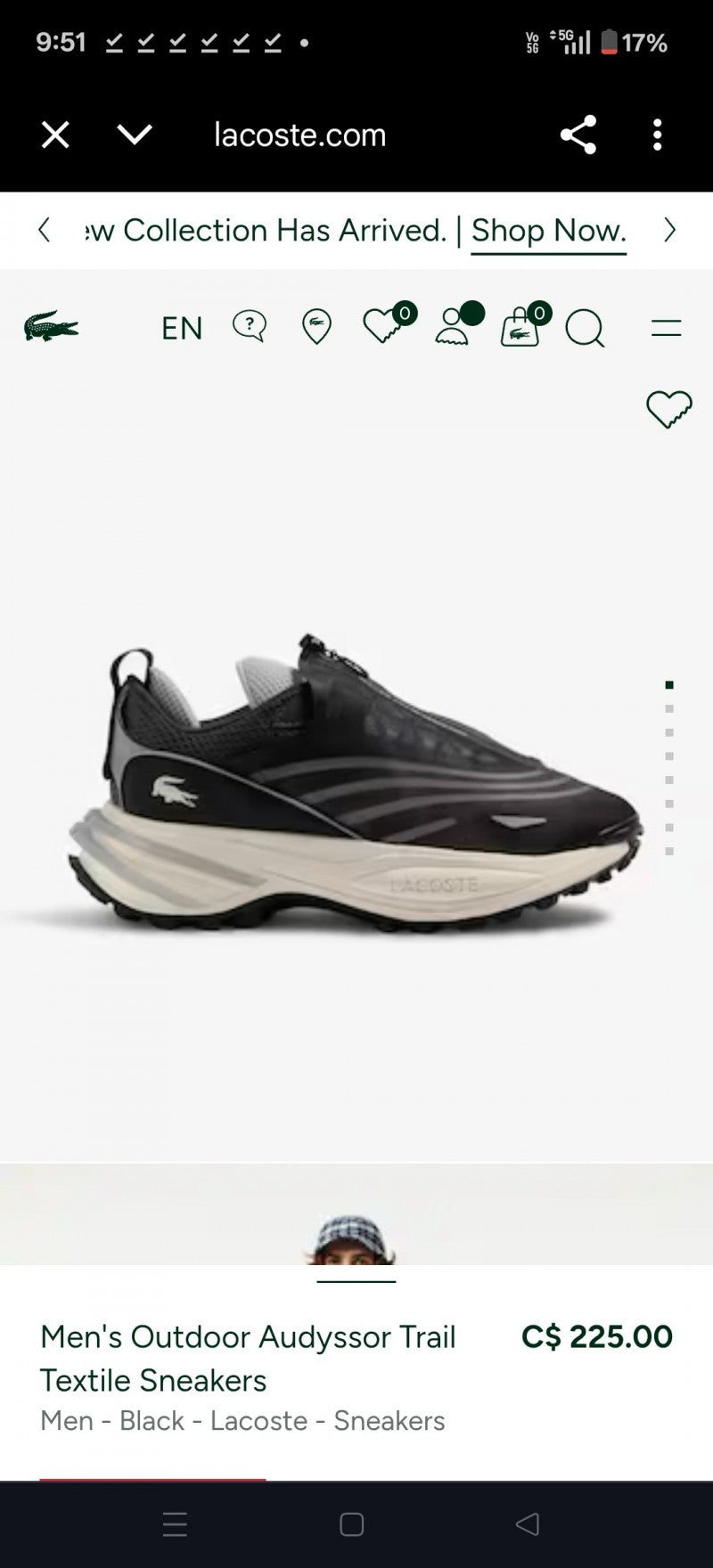 Lacostee Audyssor "Trail Black White" #774