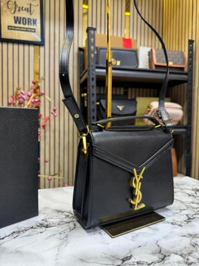 Yves Saint Laurent YSL Cassandra Top Handle Bag (Black)
