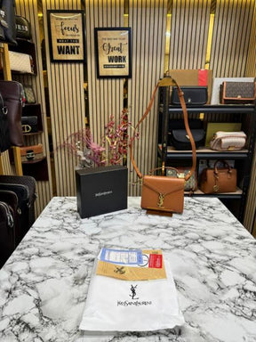 Yves Saint Laurent YSL Cassandra Top Handle Bag (Brown)
