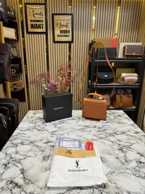 Yves Saint Laurent YSL Cassandra Top Handle Bag (Brown)