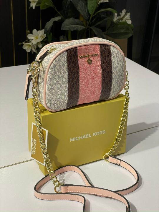 Michael  kors  oval  crossbody  bag  withog  box(10296 1 pink)