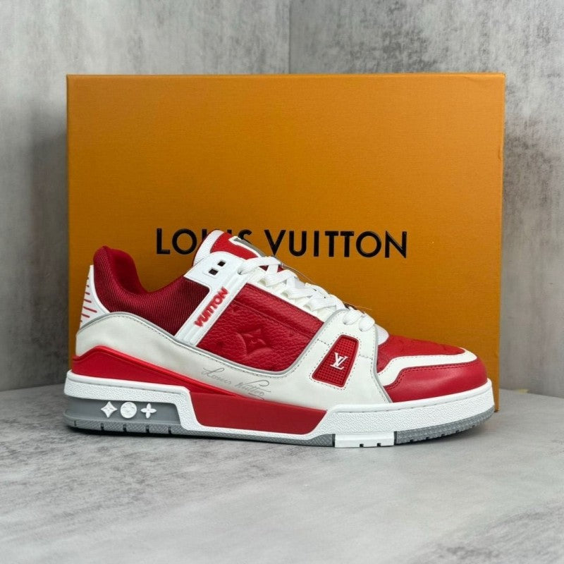 LOUI SS VUITTO NN TRAINER SIGNATURE RED WHITE