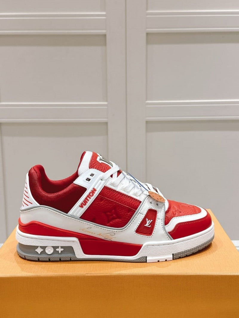 LOUI SS VUITTO NN TRAINER SIGNATURE RED WHITE