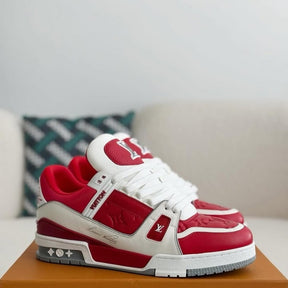LOUI SS VUITTO NN TRAINER SIGNATURE RED WHITE