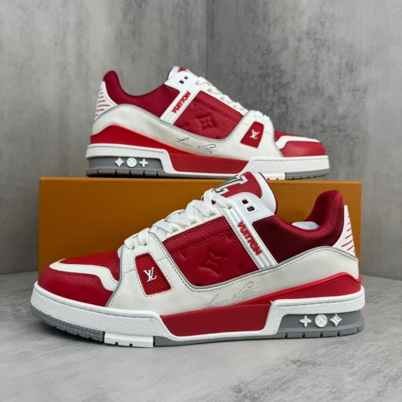 LOUI SS VUITTO NN TRAINER SIGNATURE RED WHITE